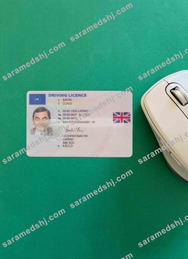 United Kingdom driving license (between January 2021 and December 2021) photolook FRONT